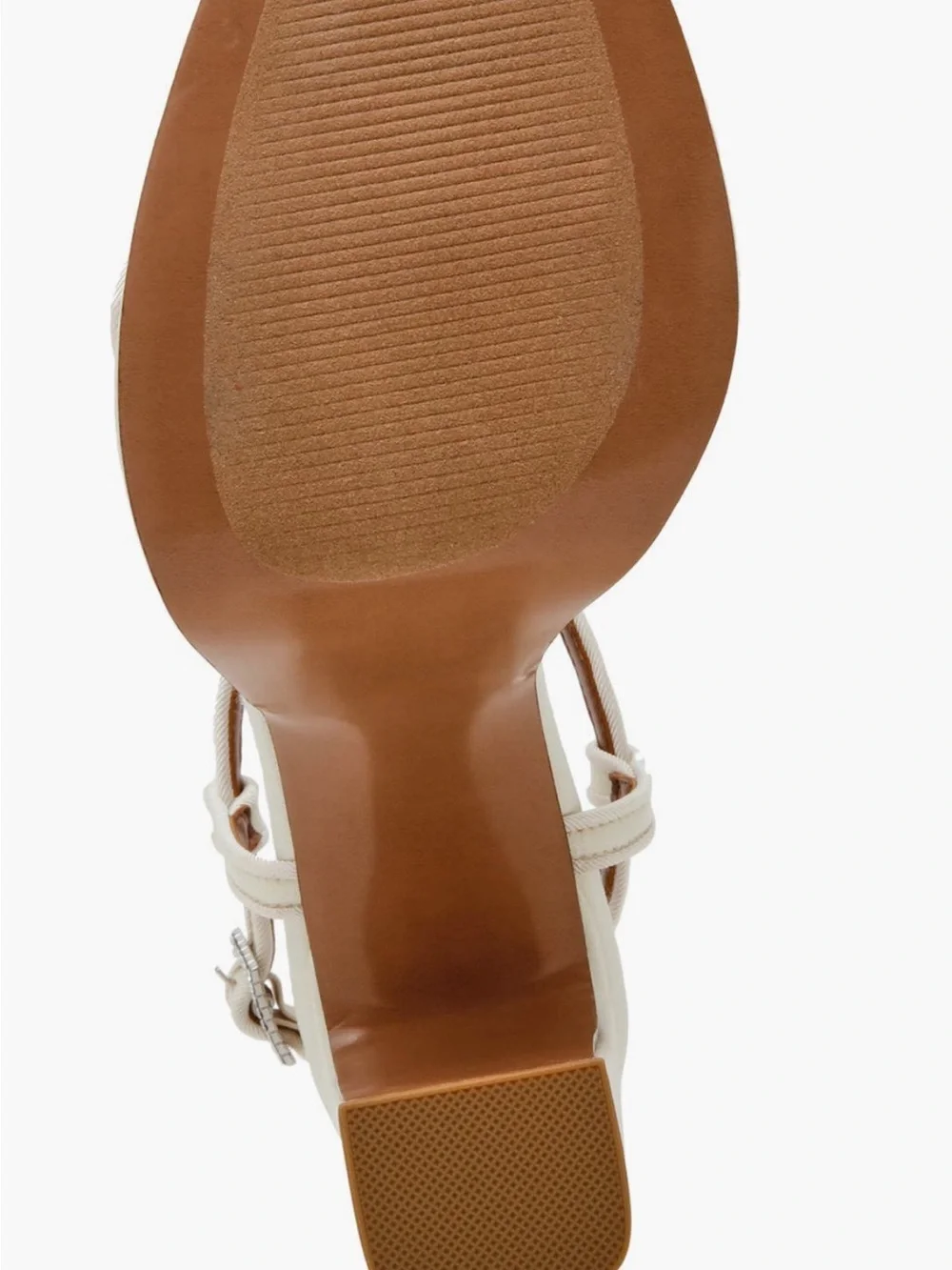 Steve Madden Liandra Satin Ivory Ankle Strap Platfrm Embellish Buckle Sz 10 NWB